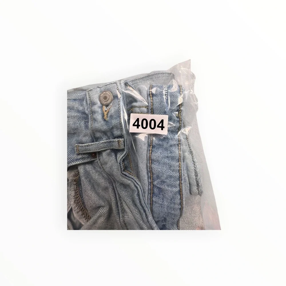Old Navy Jeans Women 4 Light Wash Mid Rise Wide Leg Distressed Denim‎ Retro